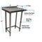 Bk Resources Stainless Steel Work Table, Open Base Plastic Feet 1.5 Riser 30"Wx18"D SVTROB-1830 - alternate 4